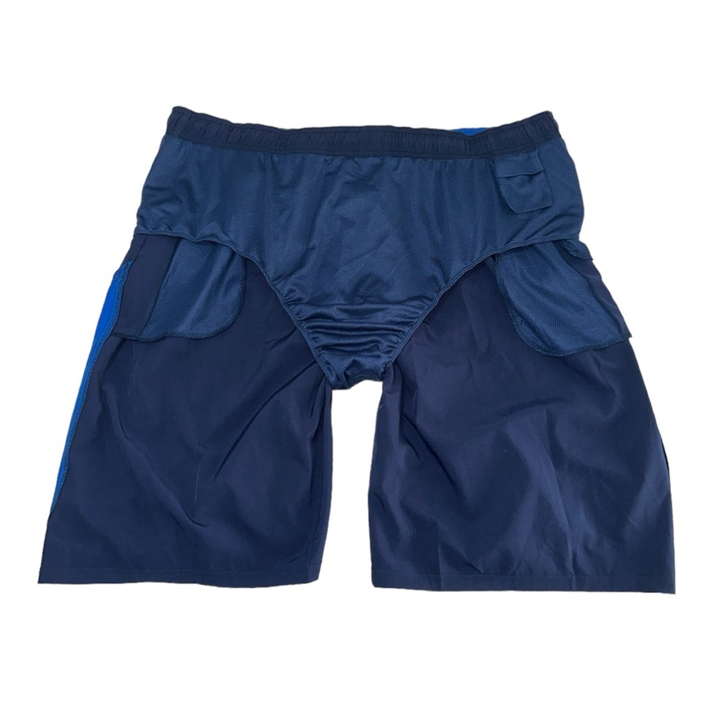 NWT Nike Men's Swim Trunks 4XLT Contend Water-Repellent Colorblocked Navy Blue - Picture 8 of 13